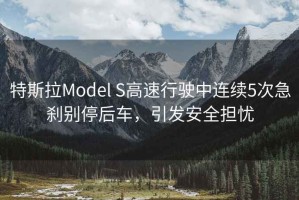 特斯拉Model S高速行駛中連續(xù)5次急剎別停后車，引發(fā)安全擔(dān)憂