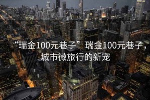 “瑞金100元巷子”瑞金100元巷子，城市微旅行的新寵
