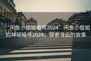 “閑魚小姐姐暗號2024”閑魚小姐姐的神秘暗號2024，探索背后的故事