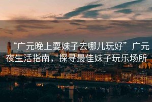 “廣元晚上耍妹子去哪兒玩好”廣元夜生活指南，探尋最佳妹子玩樂場所