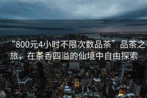 “800元4小時不限次數品茶”品茶之旅，在茶香四溢的仙境中自由探索