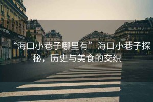 “海口小巷子哪里有”海口小巷子探秘，歷史與美食的交織