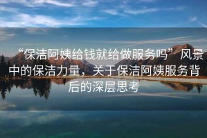“保潔阿姨給錢就給做服務嗎”風景中的保潔力量，關于保潔阿姨服務背后的深層思考