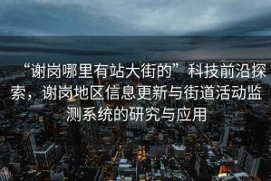 “謝崗哪里有站大街的”科技前沿探索，謝崗地區信息更新與街道活動監測系統的研究與應用