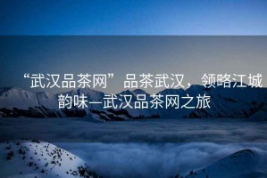 “武漢品茶網(wǎng)”品茶武漢，領(lǐng)略江城韻味—武漢品茶網(wǎng)之旅
