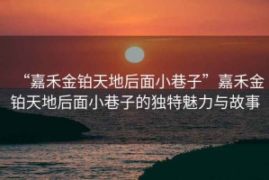 “嘉禾金鉑天地后面小巷子”嘉禾金鉑天地后面小巷子的獨(dú)特魅力與故事