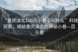 “重慶渝北100元小巷子叫什么”科技探索，揭秘重慶渝北的神秘小巷—百元巷