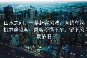 山水之間，一幕趕客風波，網約車司機中途驅客，乘客秒懂下車，留下風景依舊