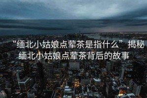 “緬北小姑娘點葷茶是指什么”揭秘緬北小姑娘點葷茶背后的故事