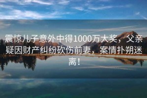 震驚兒子意外中得1000萬大獎，父親疑因財產糾紛砍傷前妻，案情撲朔迷離！