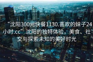 “沈陽300元快餐1130.喜歡的妹子24小時.cc”沈陽的獨特體驗，美食、社交與探索未知的美好時光