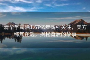 清華學霸曬1.67億年薪引關注，美方稱其在逃，揭秘背后的故事