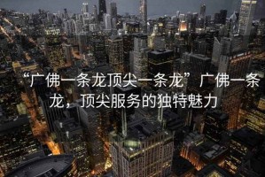 “廣佛一條龍頂尖一條龍”廣佛一條龍，頂尖服務的獨特魅力
