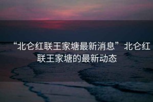 “北侖紅聯王家塘最新消息”北侖紅聯王家塘的最新動態