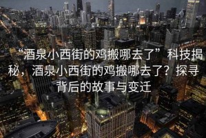 “酒泉小西街的雞搬哪去了”科技揭秘，酒泉小西街的雞搬哪去了？探尋背后的故事與變遷