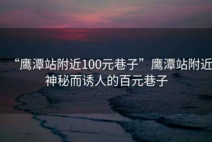 “鷹潭站附近100元巷子”鷹潭站附近神秘而誘人的百元巷子