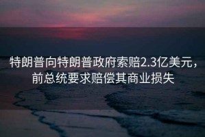 特朗普向特朗普政府索賠2.3億美元，前總統(tǒng)要求賠償其商業(yè)損失