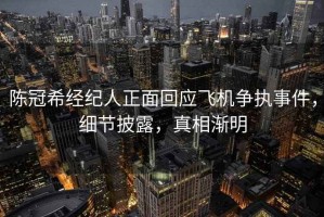 陳冠希經(jīng)紀(jì)人正面回應(yīng)飛機(jī)爭執(zhí)事件，細(xì)節(jié)披露，真相漸明