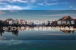 “郴州火車站門口小巷子”郴州火車站門口小巷子，城市脈搏的隱秘角落