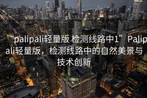 “palipali輕量版 檢測線路中1”Palipali輕量版，檢測線路中的自然美景與技術創新