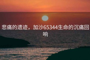 悲痛的遺跡，加沙65344生命的沉痛回響