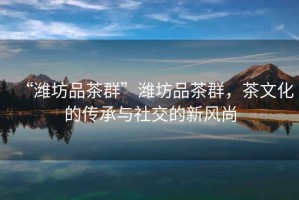 “濰坊品茶群”濰坊品茶群，茶文化的傳承與社交的新風尚