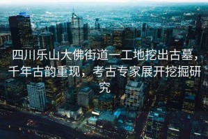 四川樂山大佛街道一工地挖出古墓，千年古韻重現，考古專家展開挖掘研究