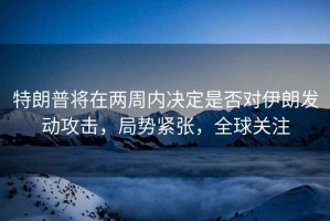 特朗普將在兩周內決定是否對伊朗發動攻擊，局勢緊張，全球關注