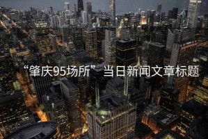 “肇慶95場所”當日新聞文章標題