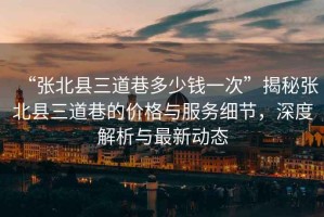 “張北縣三道巷多少錢一次”揭秘張北縣三道巷的價格與服務細節，深度解析與最新動態