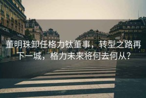 董明珠卸任格力鈦董事，轉型之路再下一城，格力未來將何去何從？