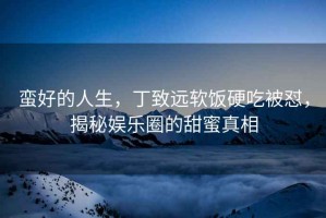 蠻好的人生，丁致遠(yuǎn)軟飯硬吃被懟，揭秘娛樂(lè)圈的甜蜜真相
