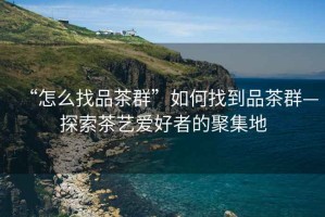 “怎么找品茶群”如何找到品茶群—探索茶藝愛好者的聚集地