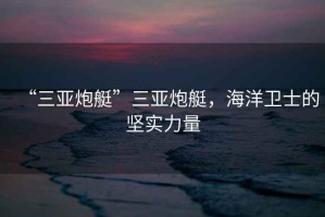 “三亞炮艇”三亞炮艇，海洋衛士的堅實力量