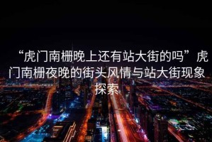 “虎門南柵晚上還有站大街的嗎”虎門南柵夜晚的街頭風情與站大街現象探索