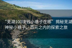 “蕪湖100塊錢小巷子在哪”揭秘蕪湖神秘小巷子，百元之內的探索之旅