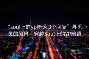 “soul上的yp暗語 3個回復”尋覓心靈的風景，穿越Soul上的YP暗語