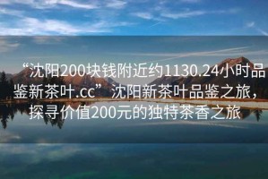 “沈陽200塊錢附近約1130.24小時品鑒新茶葉.cc”沈陽新茶葉品鑒之旅，探尋價值200元的獨特茶香之旅