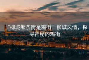 “柳城哪條街是雞街”柳城風情，探尋神秘的雞街