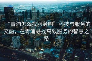 “青浦怎么找服務(wù)啊”科技與服務(wù)的交融，在青浦尋找高效服務(wù)的智慧之路
