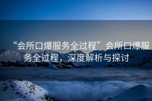 “會所口爆服務全過程”會所口爆服務全過程，深度解析與探討
