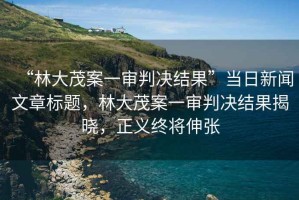 “林大茂案一審判決結果”當日新聞文章標題，林大茂案一審判決結果揭曉，正義終將伸張