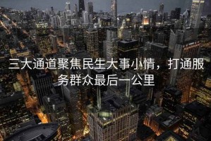 三大通道聚焦民生大事小情，打通服務群眾最后一公里