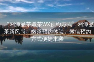 “湘潭品茶嫩茶WX預約方式”湘潭品茶新風尚，嫩茶預約體驗，微信預約方式便捷來襲