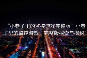 “小巷子里的監(jiān)控游戲完整版”小巷子里的監(jiān)控游戲，完整版探索與揭秘
