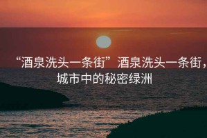 “酒泉洗頭一條街”酒泉洗頭一條街，城市中的秘密綠洲