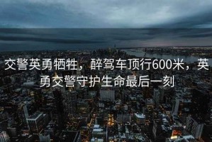 交警英勇犧牲，醉駕車頂行600米，英勇交警守護生命最后一刻