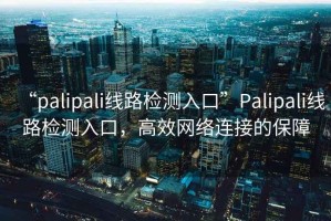 “palipali線路檢測入口”Palipali線路檢測入口，高效網(wǎng)絡(luò)連接的保障