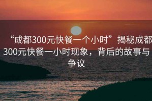 “成都300元快餐一個(gè)小時(shí)”揭秘成都300元快餐一小時(shí)現(xiàn)象，背后的故事與爭(zhēng)議