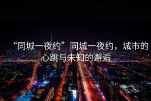 “同城一夜約”同城一夜約，城市的心跳與未知的邂逅